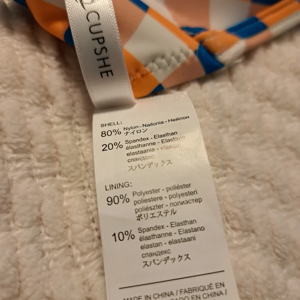 Cupshe Jaida Checkered Bikini Top Size M - Picture 5 of 8